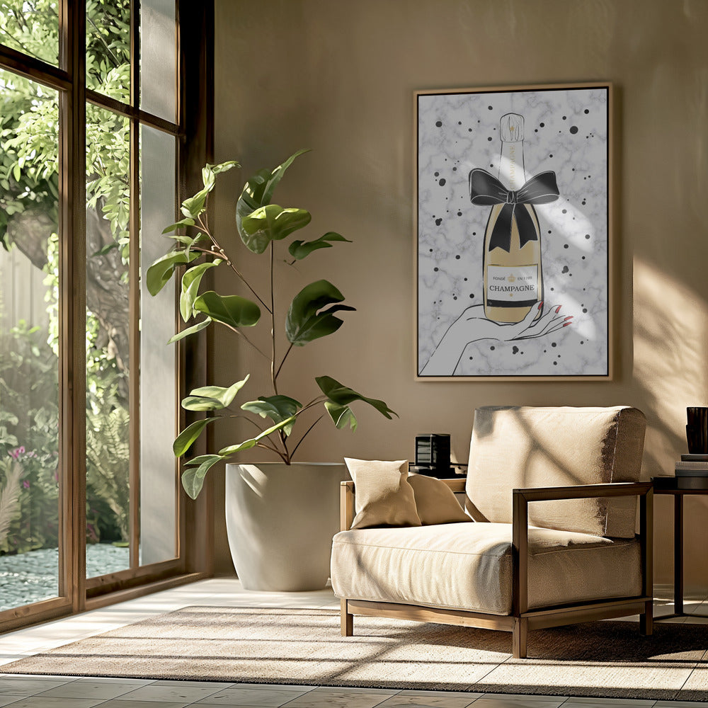 Champagner halten | Poster