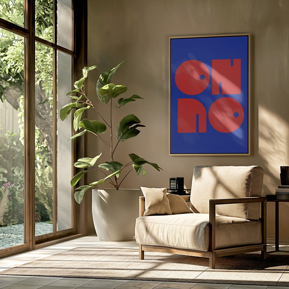Bold Letters, Blue Background | Poster