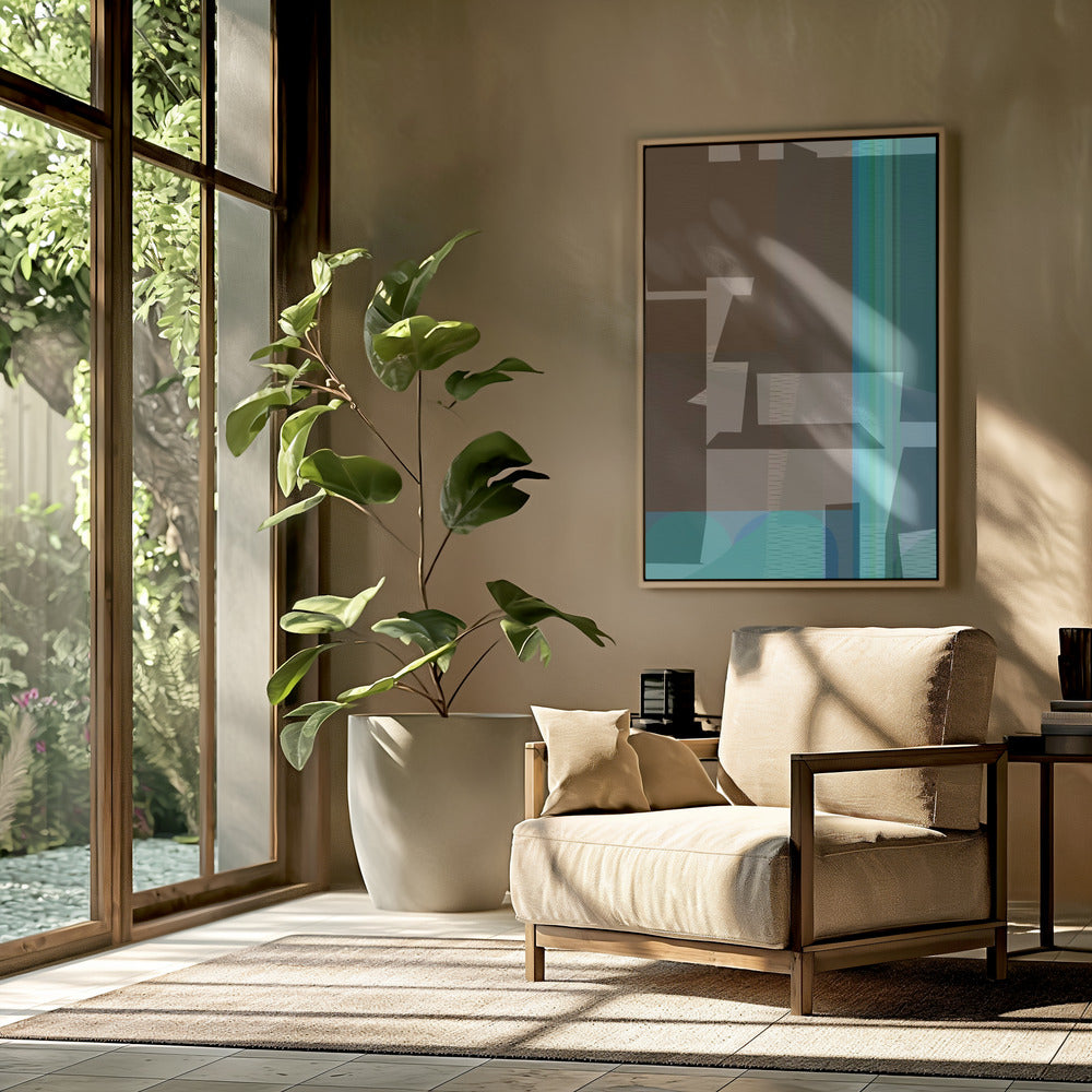Braun Blau Gewebt 1 | Poster