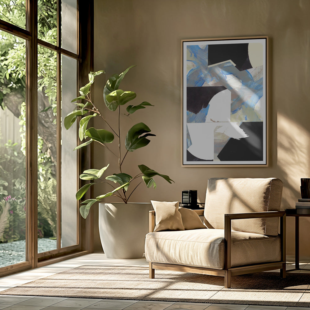 Blue Neutral Beige Black 3 | Poster