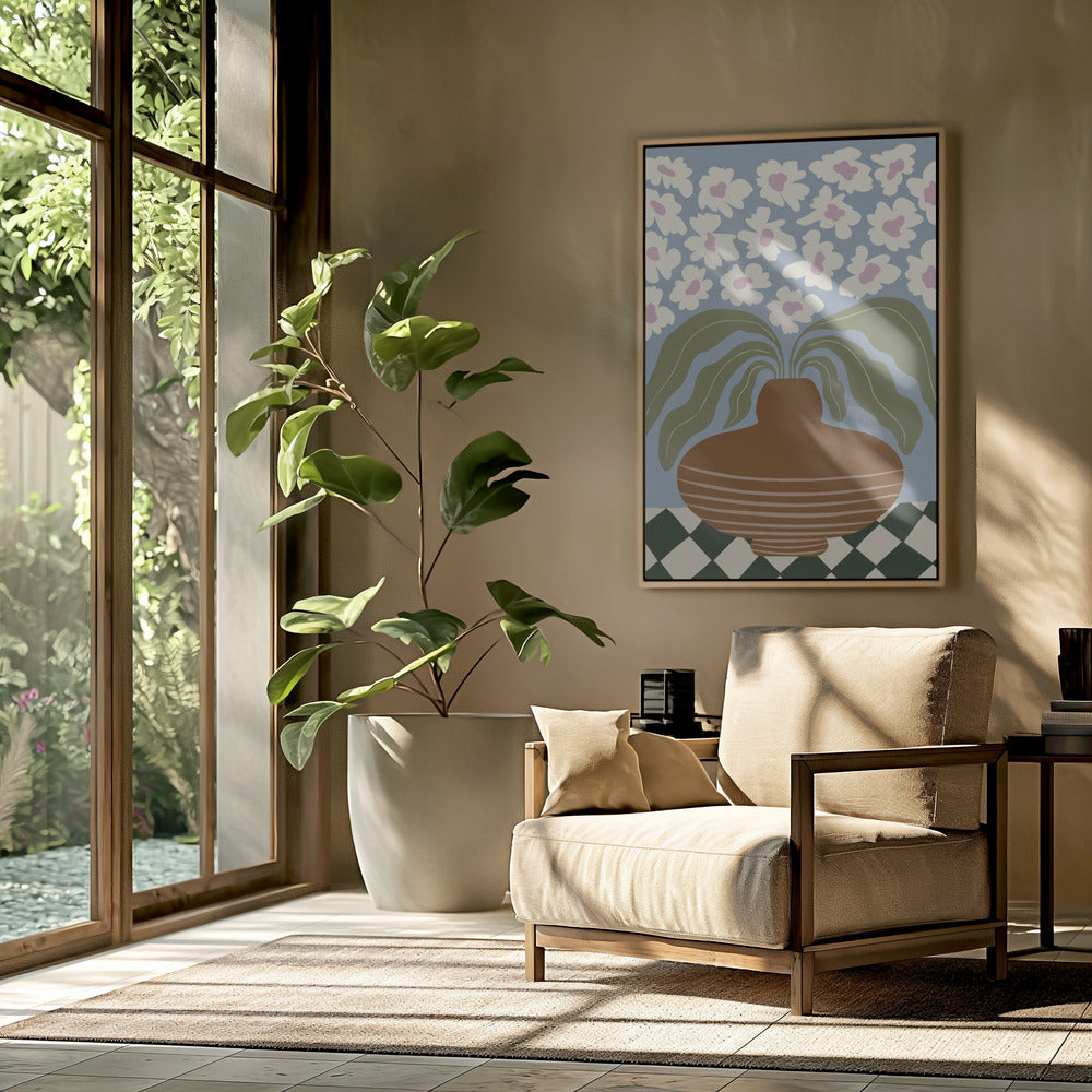 Retro Ton und Blume | Poster
