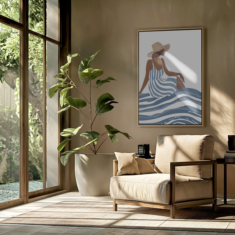 Das Mädchen im gestreiften Kleid | Poster