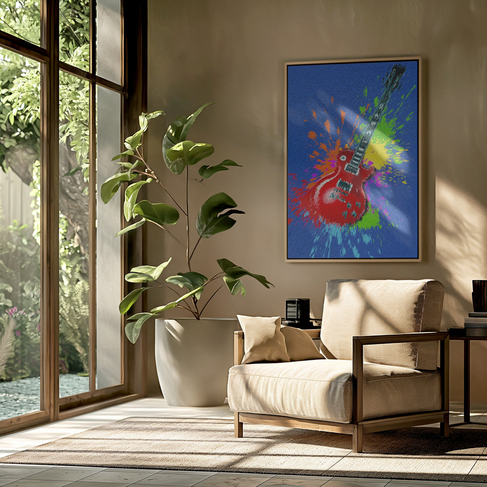 Pop-Art-Explosion mit E-Gitarre | Poster