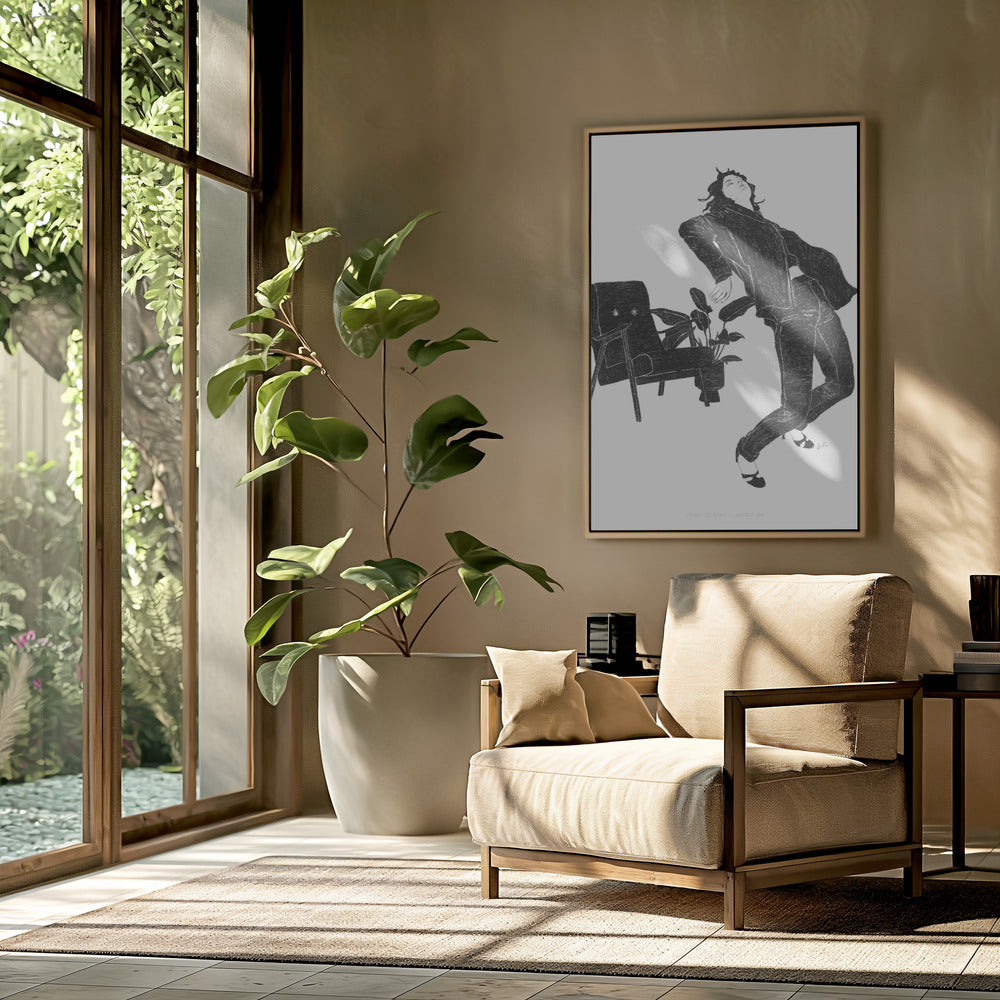 Jlr Dancingathome6 Schwarzweiß-Kopie | Poster
