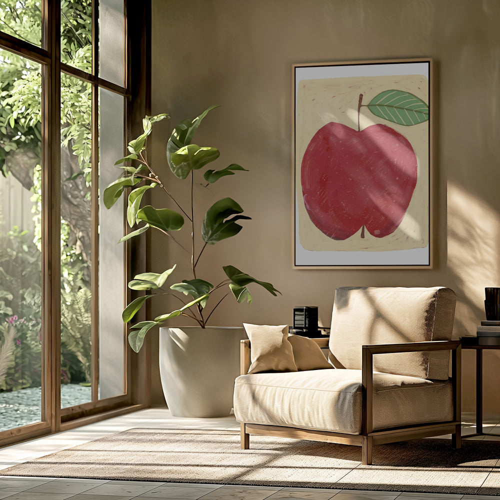 Großer roter Apfel | Poster