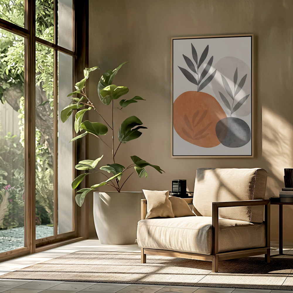 Painted Shapes and Plants 3 | Poster