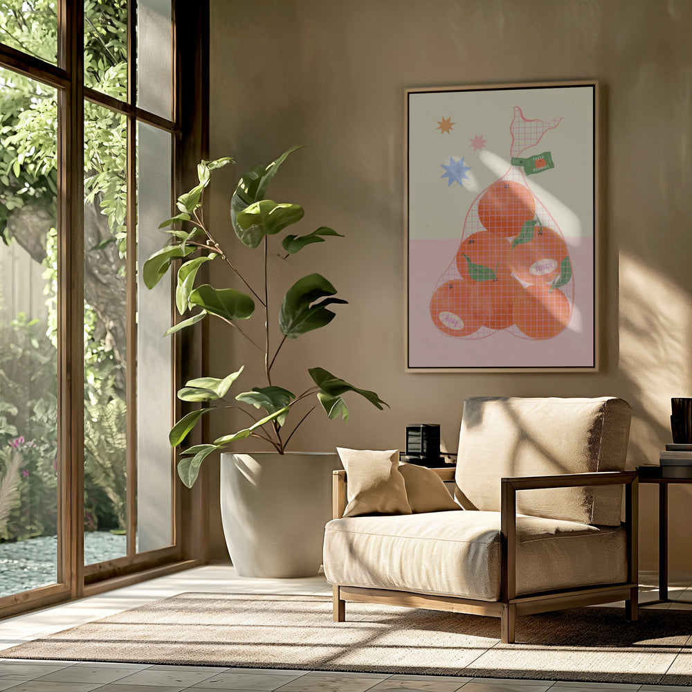 Frische und reife Orangen | Poster