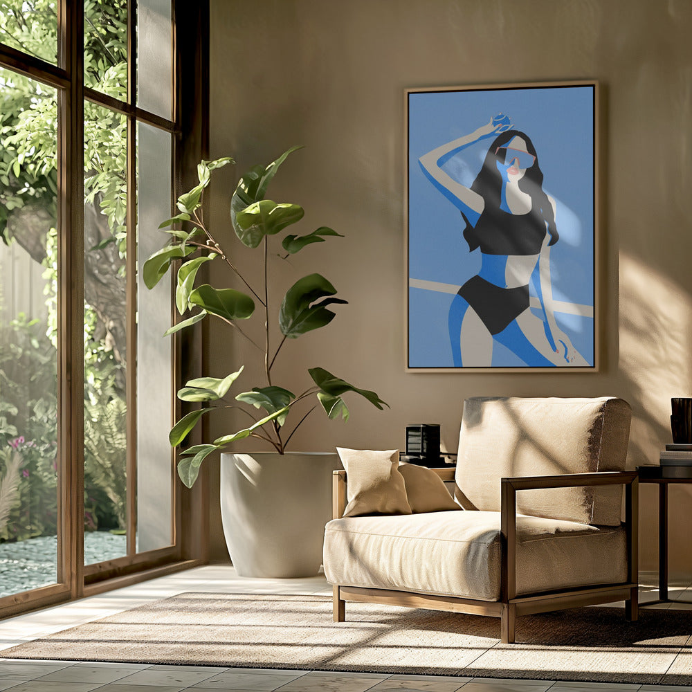 Blue Sport Girl | Poster