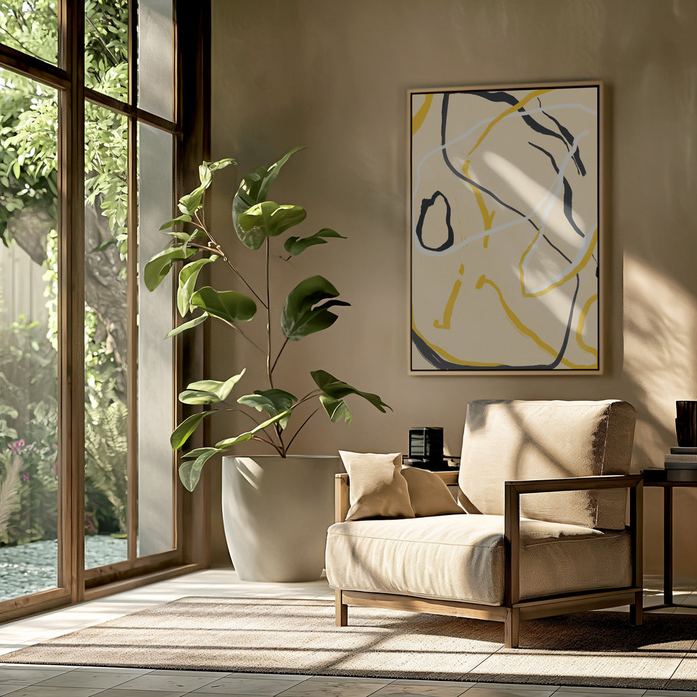 Goldene Flusslinien | Poster
