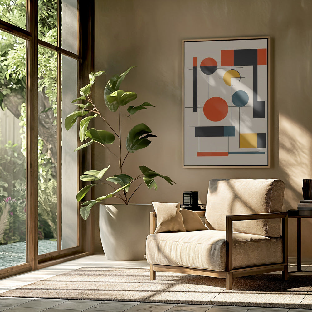 Geometrische Formen und eine ausgewogene FarbpaletteGeometrische Harmonie | Poster
