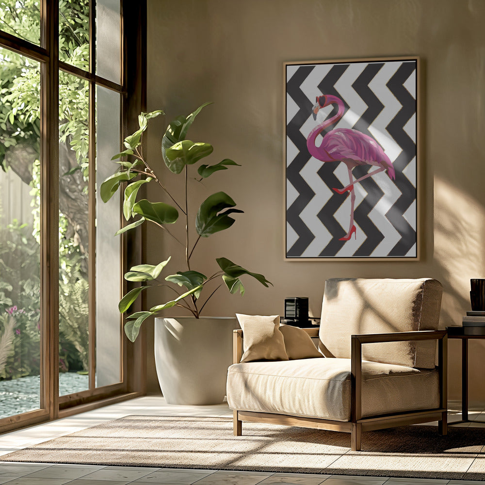 Flamingo Heels Zickzack | Poster