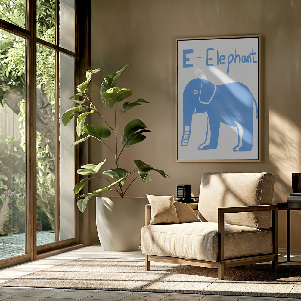 Großer blauer Elefant | Poster