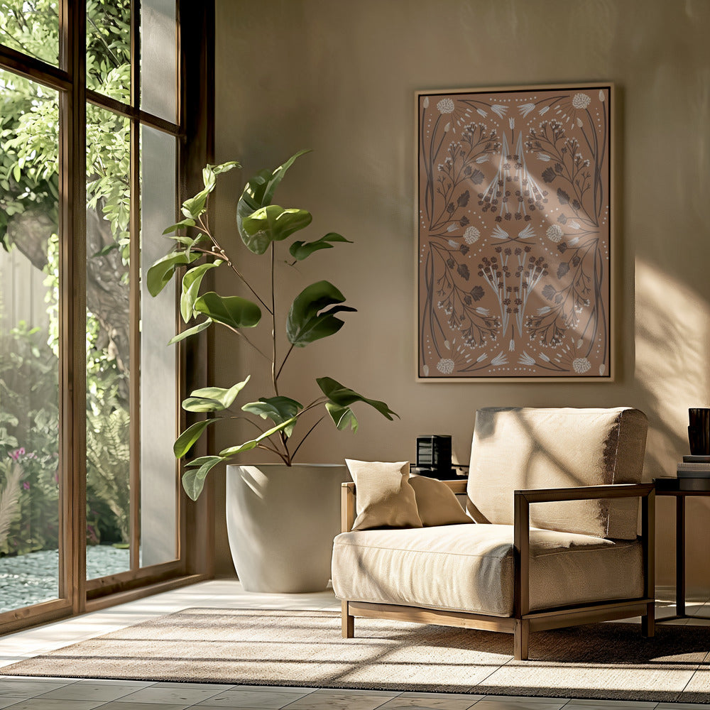 Folk Mirrored Botanicals - Erdtöne | Poster
