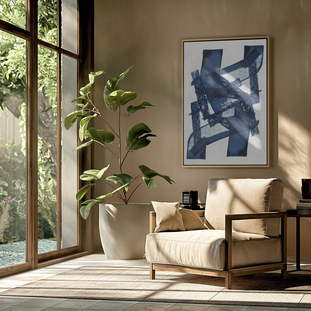 Abstract Blue Structure 1 | Poster