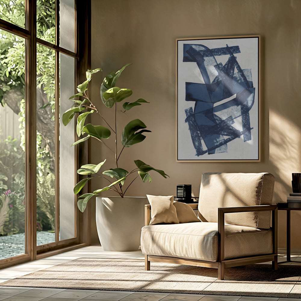 Abstract Blue Structure 2 | Poster