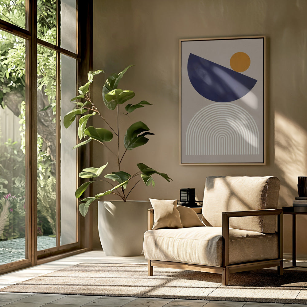 Linien und Halbkreise 2 | Poster