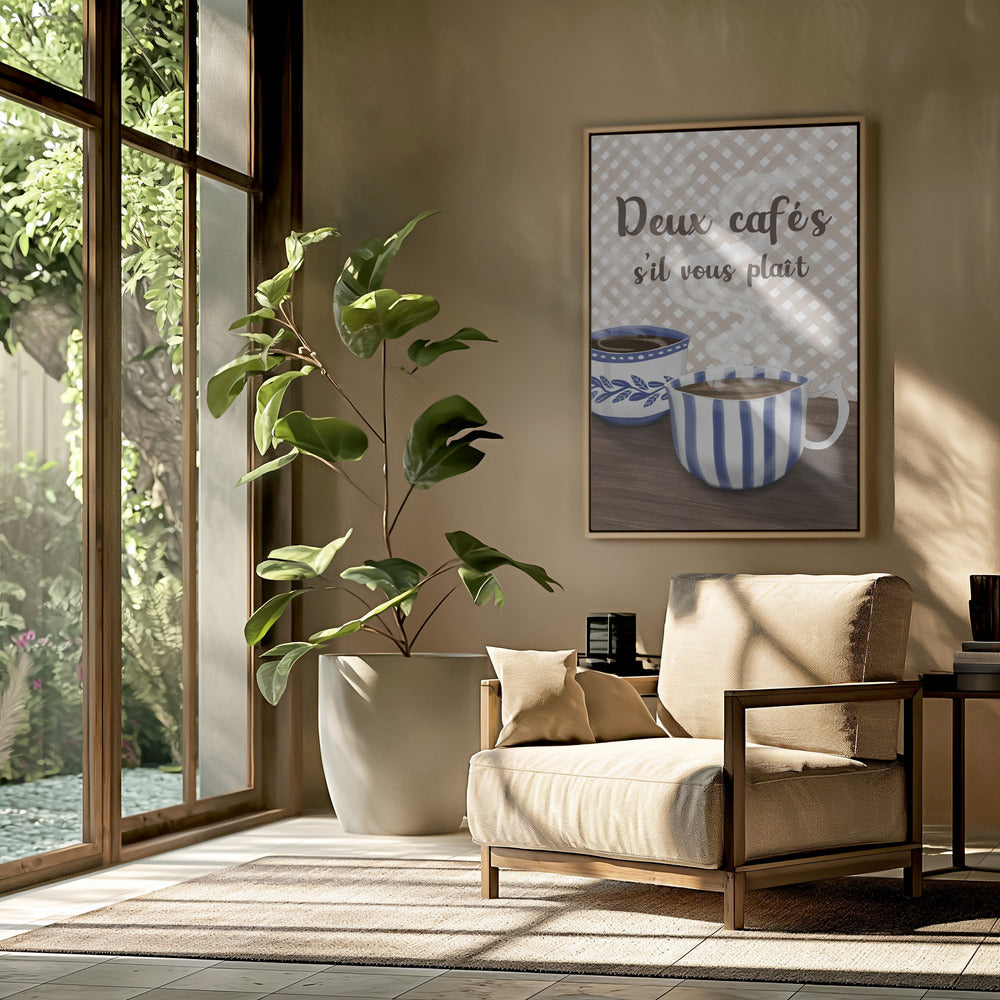 Zwei Kaffee bitte | Poster