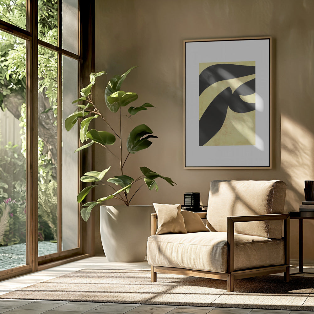 Abstract Black Shapes Print No 1 | Poster