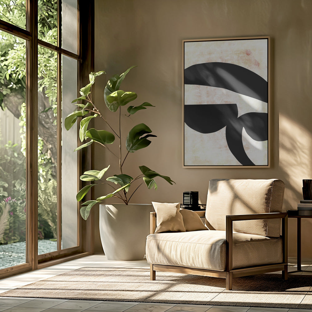 Abstract Black Shapes Print No 4 | Poster