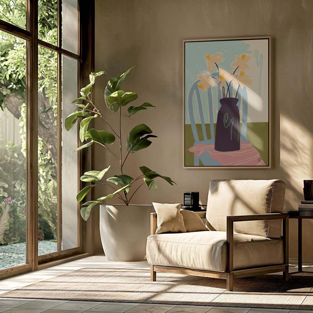 Minimalist Still Life With Flowers | Poster