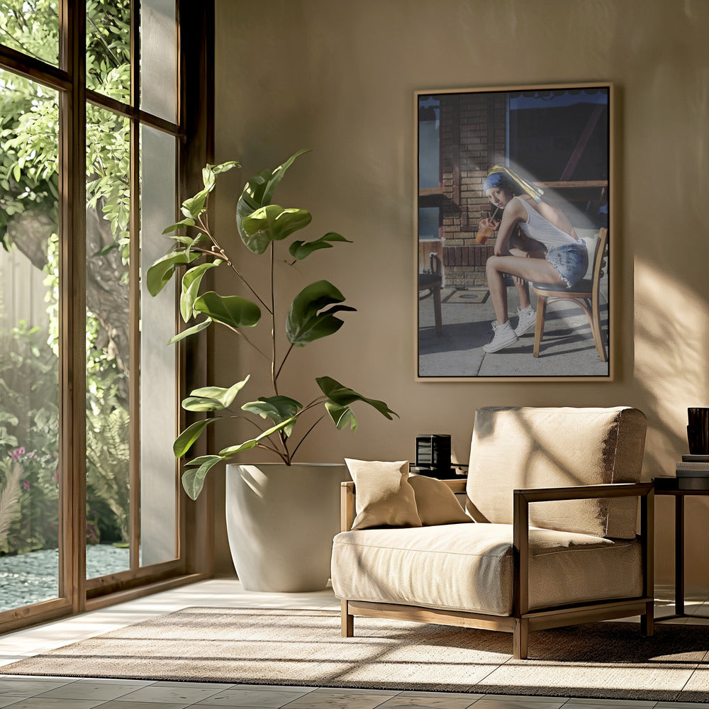 Mädchen mit Perlenohrring Chillout-Stimmung | Poster