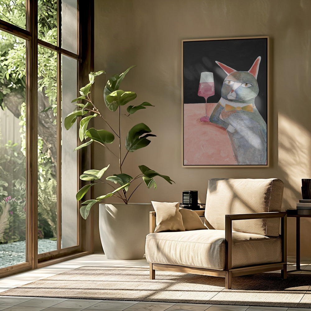 Barkatze mit Fliege | Poster