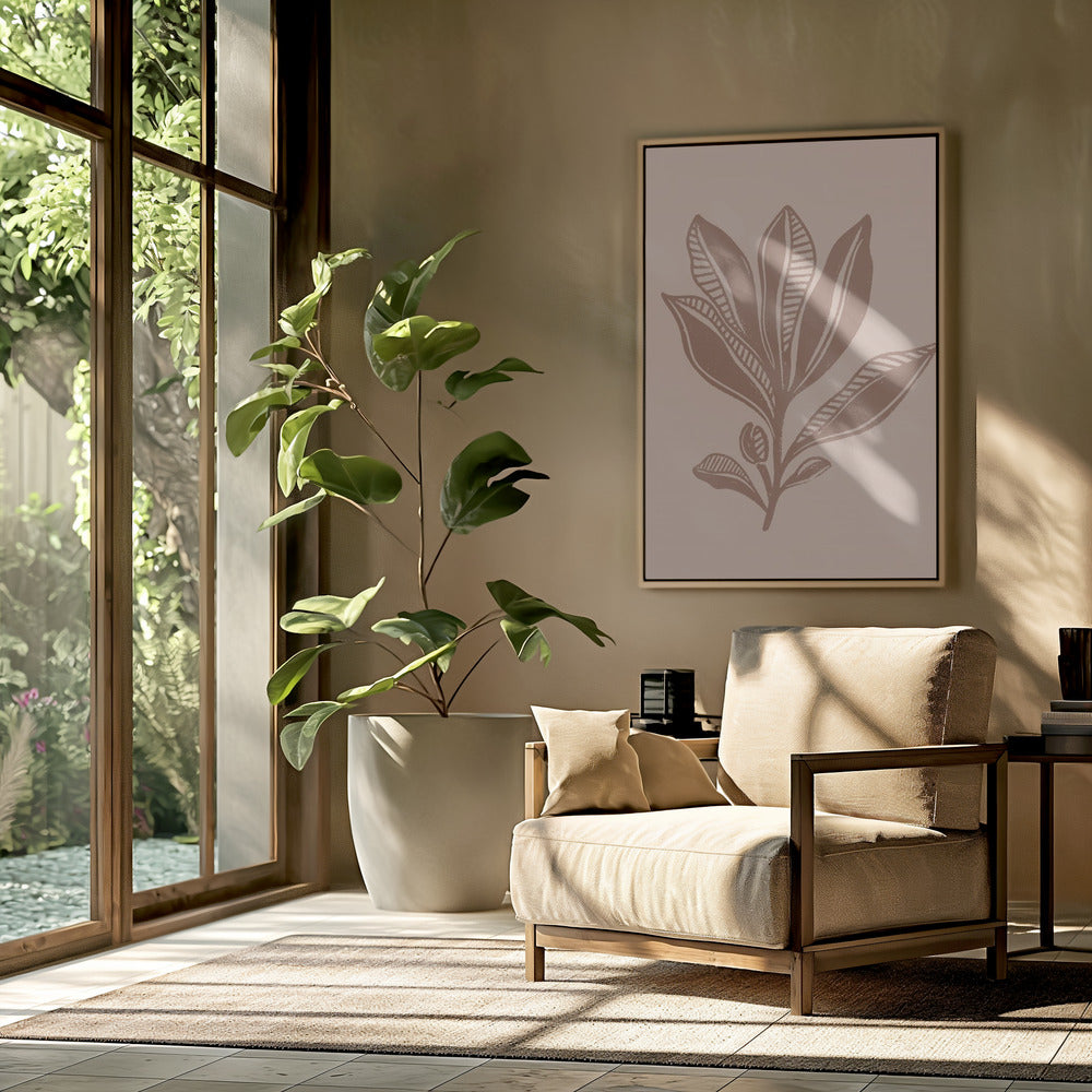 Mocha Foliage | Poster