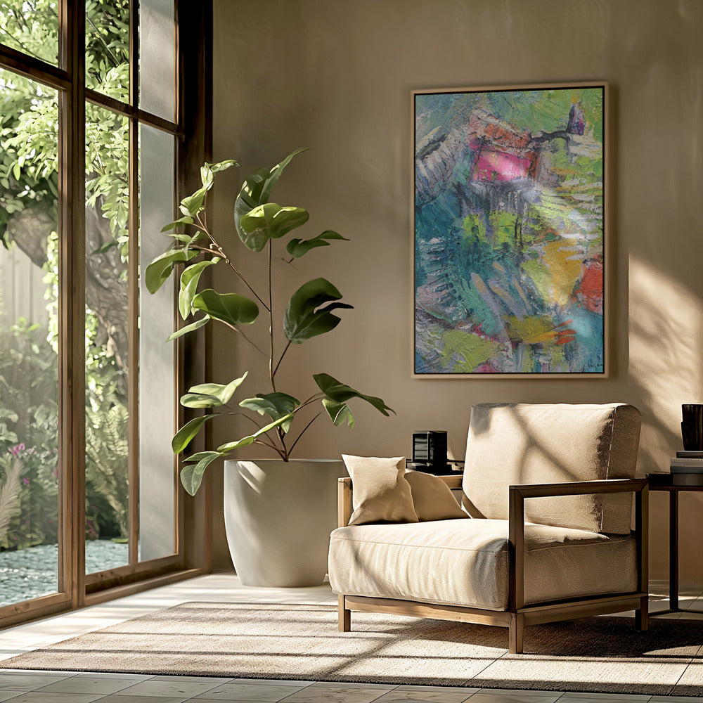 Expressionistisches buntes abstraktes Poster