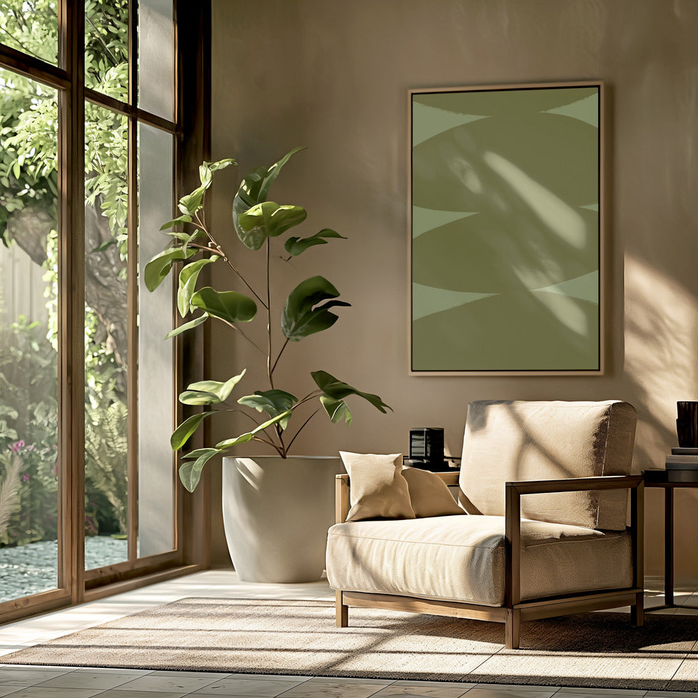 Green Harmony Shapes | Poster