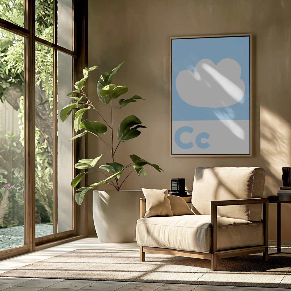 Cloudy Alphabet Sky | Poster