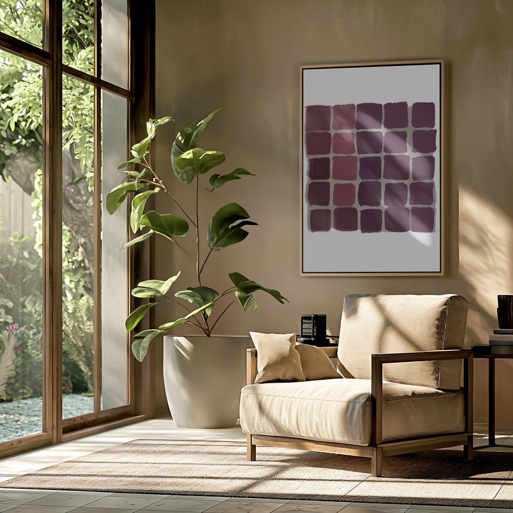 Rot kariertes Quadrat Poster