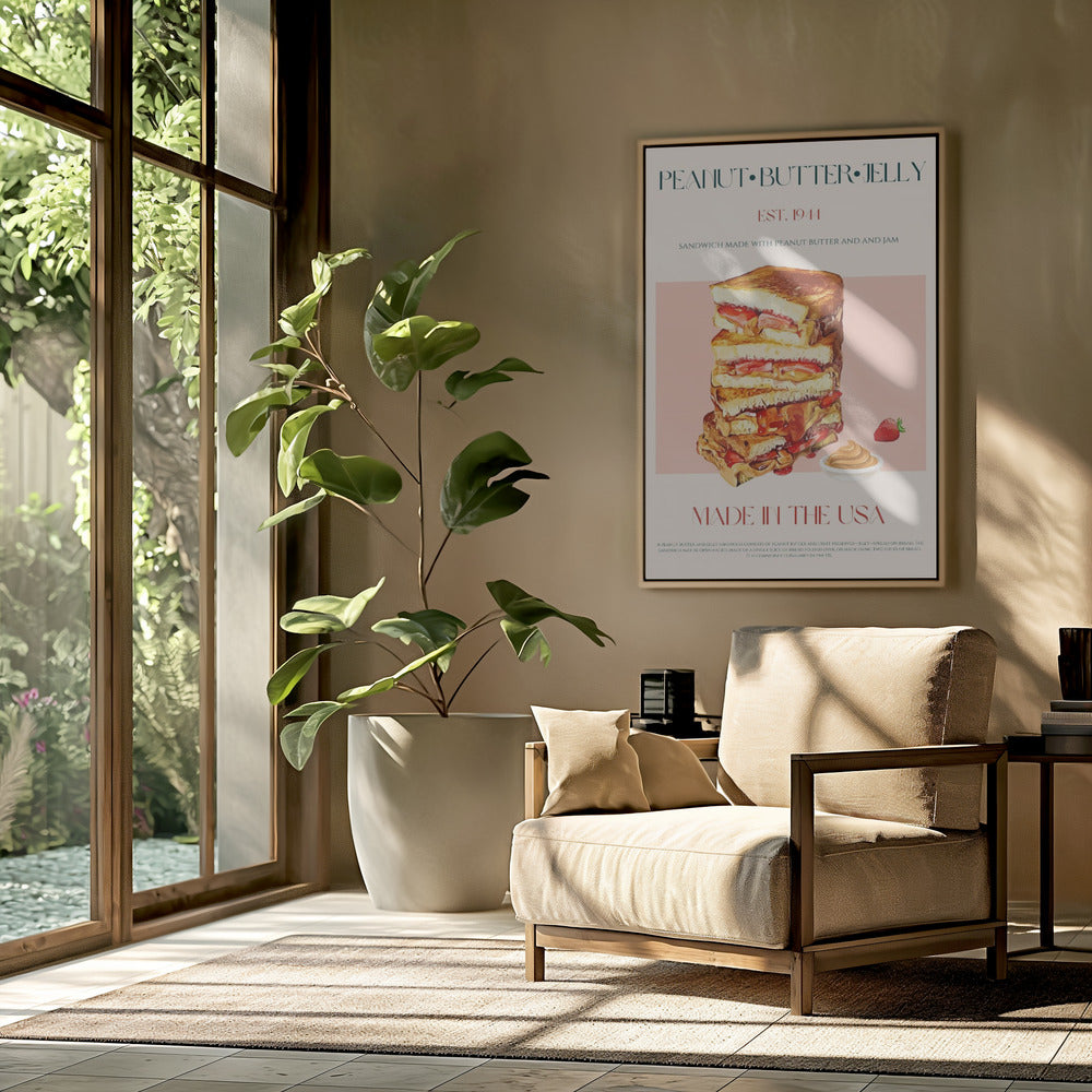 Erdnussbutter- und Marmeladen-Sandwich-Stapel | Poster