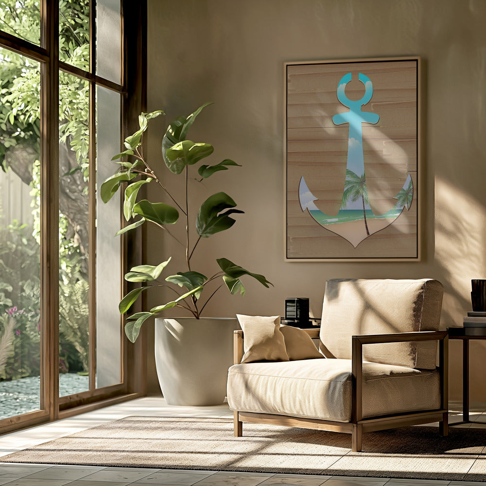 Anchor On The Beach | Poster