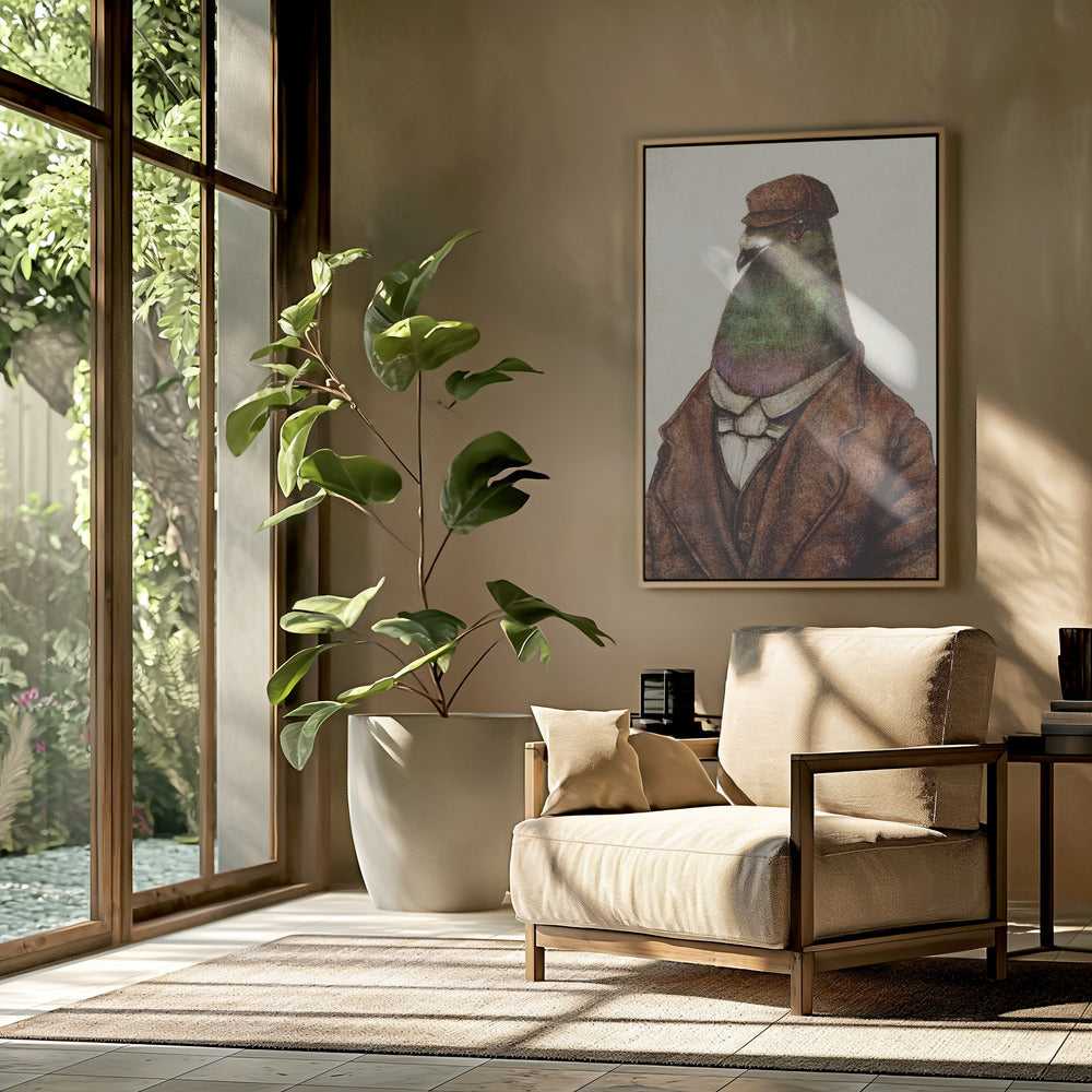 Pigeon Dressed In Vintage Attire | Poster