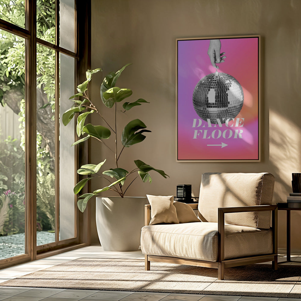 Monochrome Disco Ball | Poster