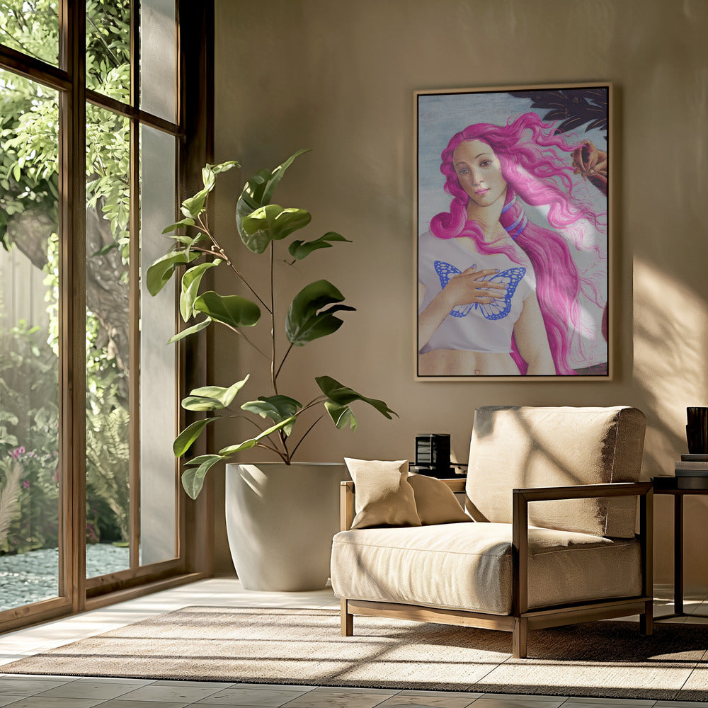 Eine Figur mit leuchtend rosa Haaren | Poster