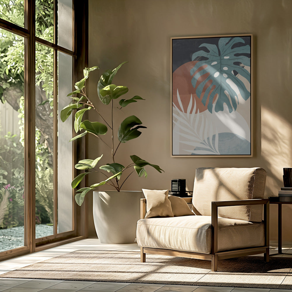 Abstract Art Tropical Leaves | Poster