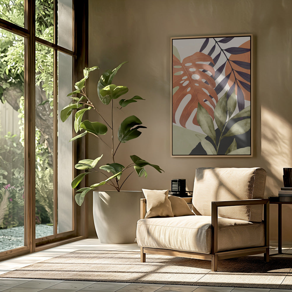 Abstract Art Tropical Leaves | Poster