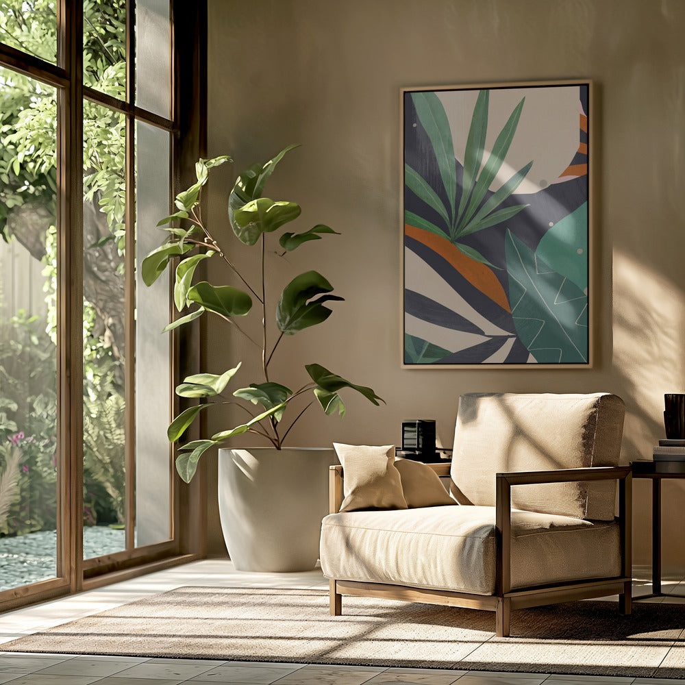 Abstract Art Tropical Leaves | Poster