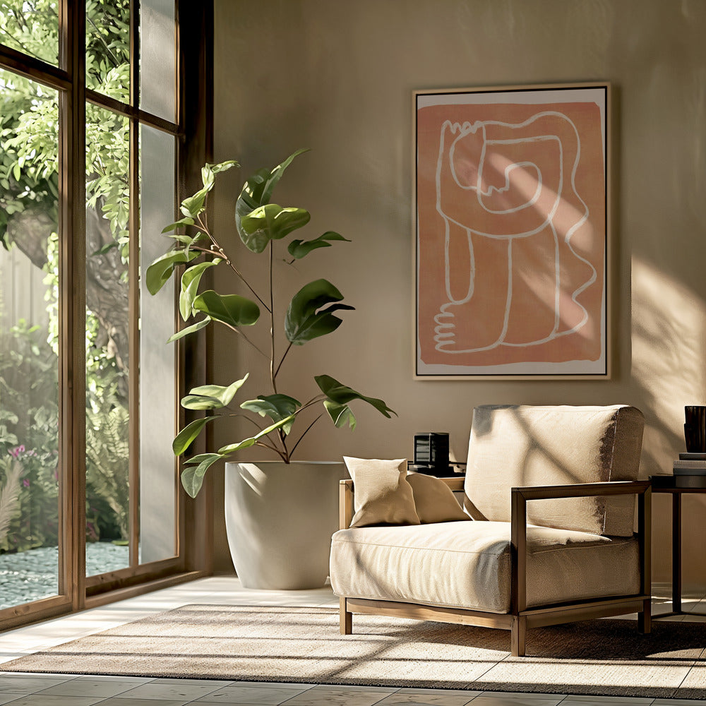 Abstrakte Linienkunst Figur | Poster