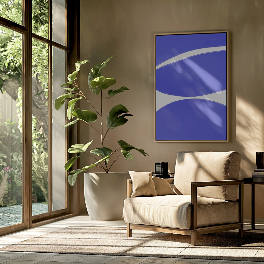 Blaue Wellenharmonie | Poster