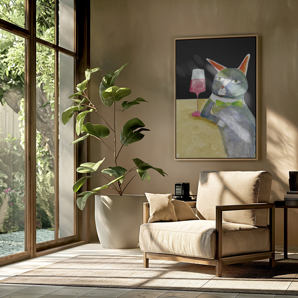 Katze an der Bar | Poster