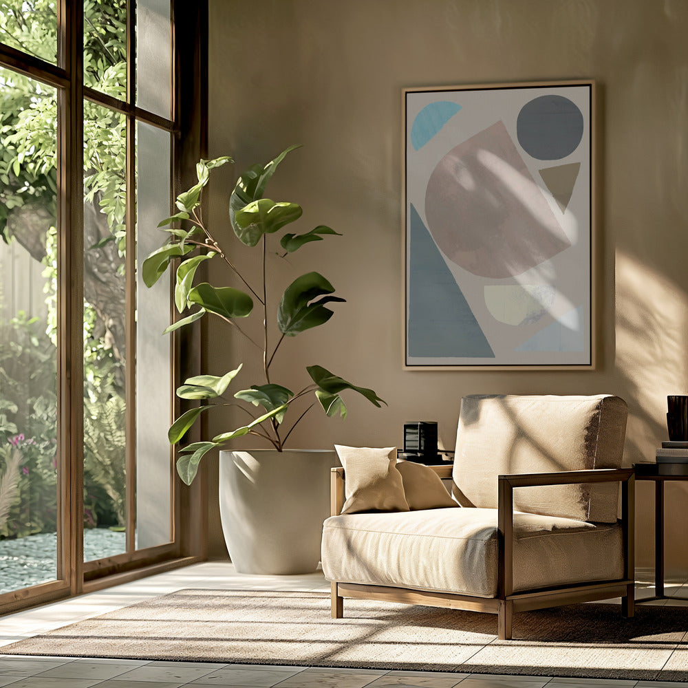 Abstract Shapes in Muted Tones | Poster