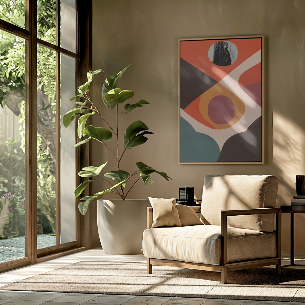 Geometrische Formen und gedämpfte Farben | Poster
