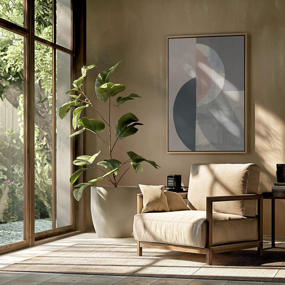 Geometrische Formen und gedämpfte Farben | Poster