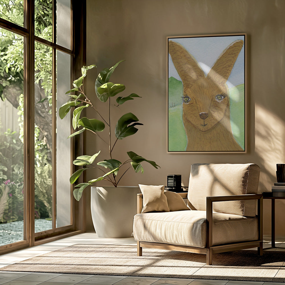 Känguru Wallaby Gesicht Kinderzimmer | Poster