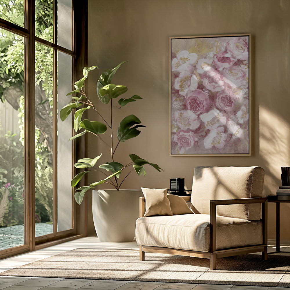 Blumenstrauß mit rosa Rosen | Poster