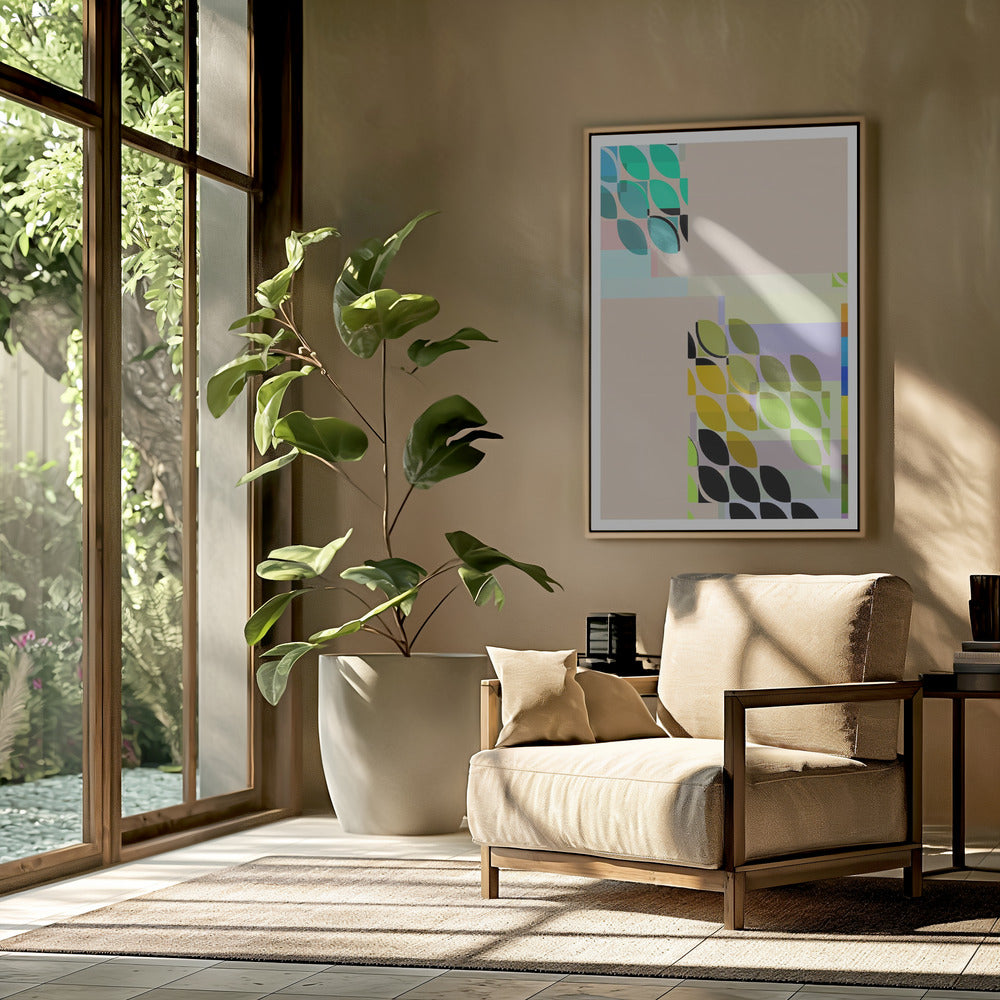 Colorful Leaf Like Shapes | Poster
