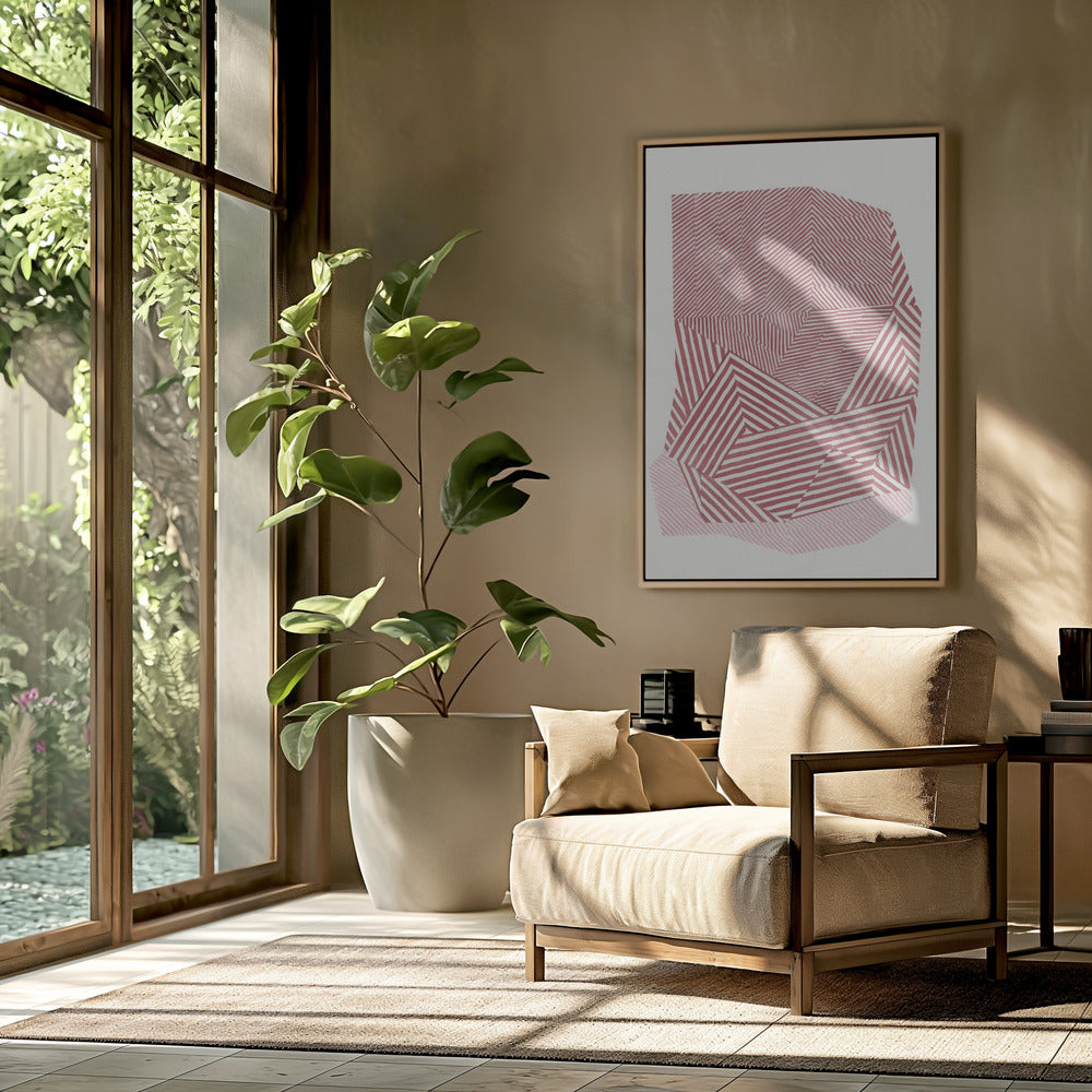 Striped geometric shape | Poster