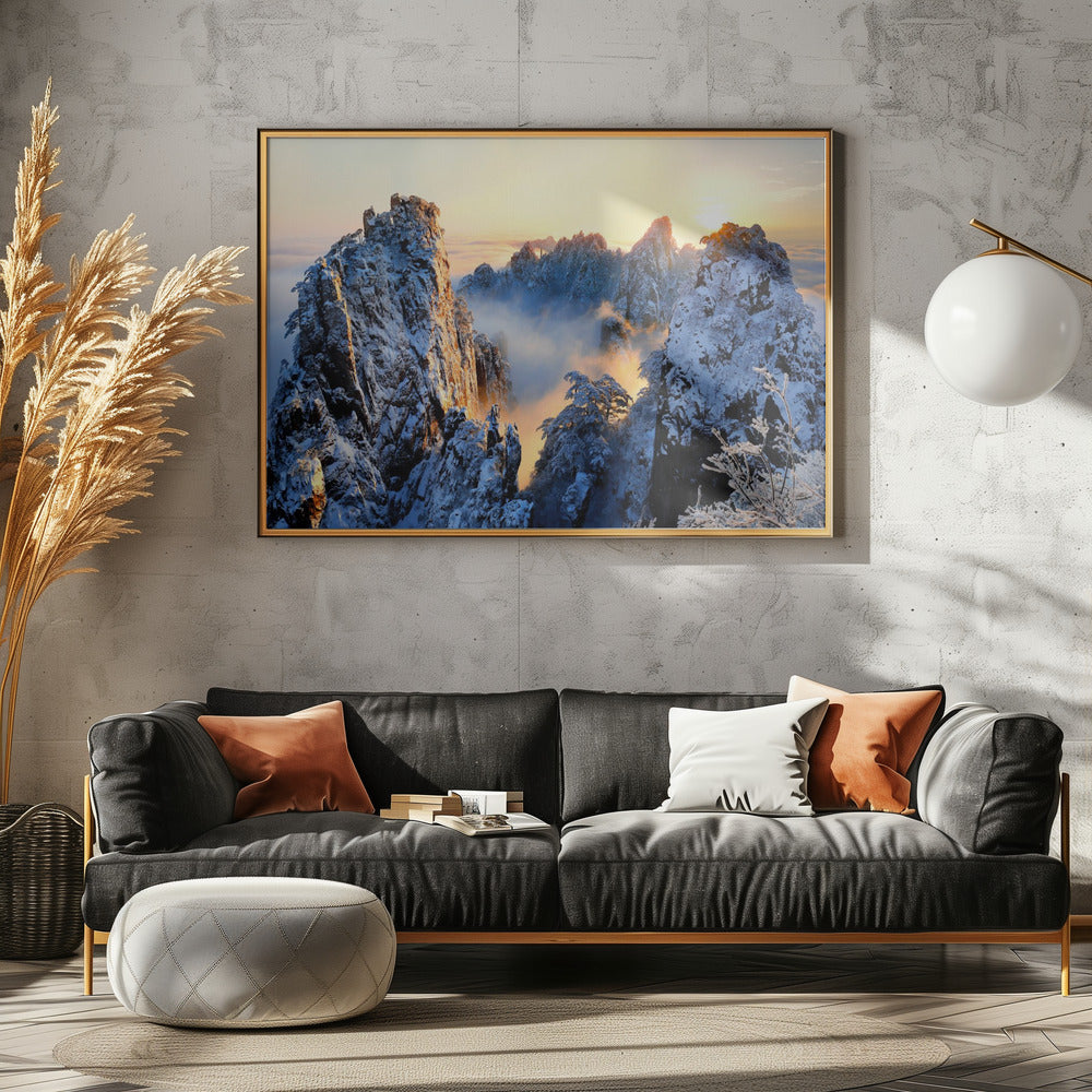 Sonnenaufgang am Berg Huang Shan | Leinwand